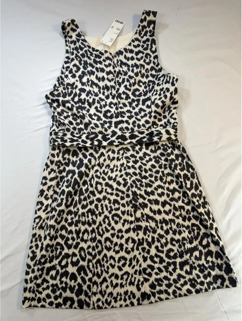 NWT Kimchi Blue Leopard Print Dress with Lace Trim and Button Detail